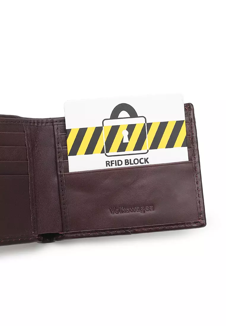 Men's Genuine Leather RFID Short Wallet (Dompet Pendek Pria Kulit Asli RFID Blocking) - Cokelat