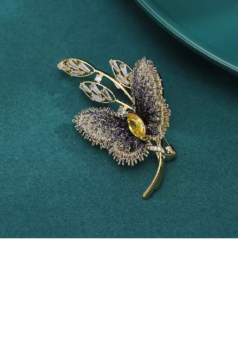 Gold clearance butterfly brooch