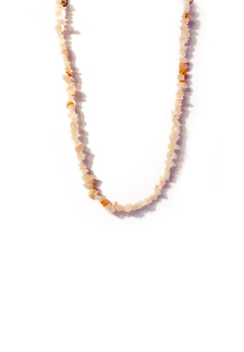 CLOVER pink Full Rose Stone Necklace 8DCBCACB45299BGS_1