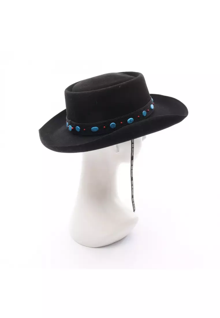 Pre-Loved Christian Dior tribal hat Rabbit black