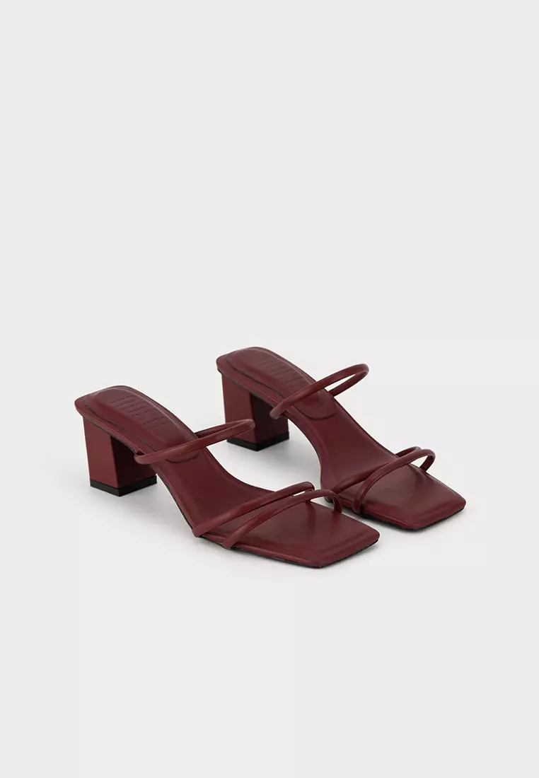STRAPPY CLOUDFOAM BLOCK HEEL SANDALS细带方頭粗跟涼鞋