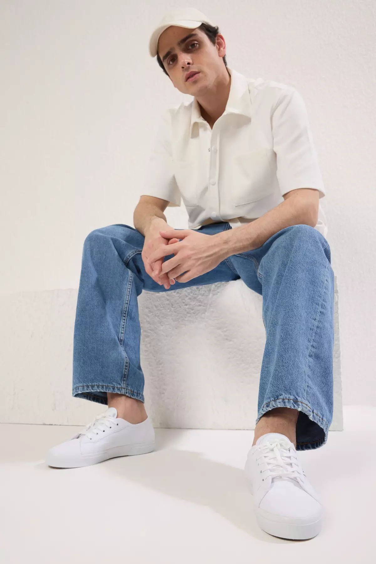 Lace-Up Flat Sole Sneakers