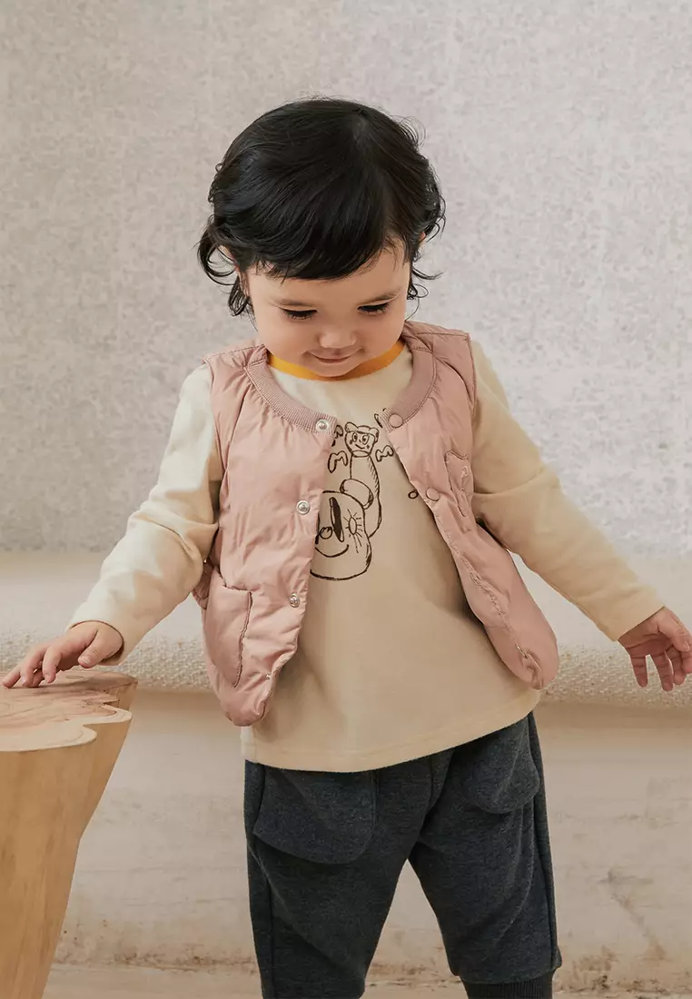 男女小童羽绒马甲充棉鼓包保暖羽绒背心