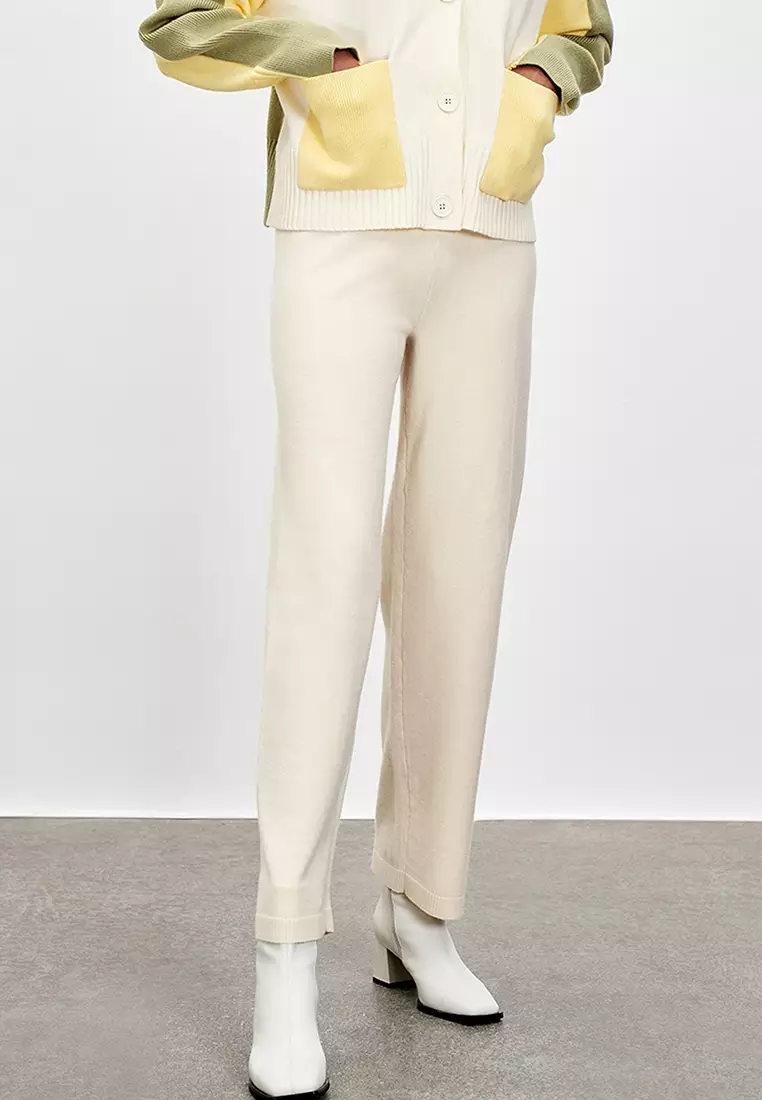 Casual Knitted Straight Leg Pants