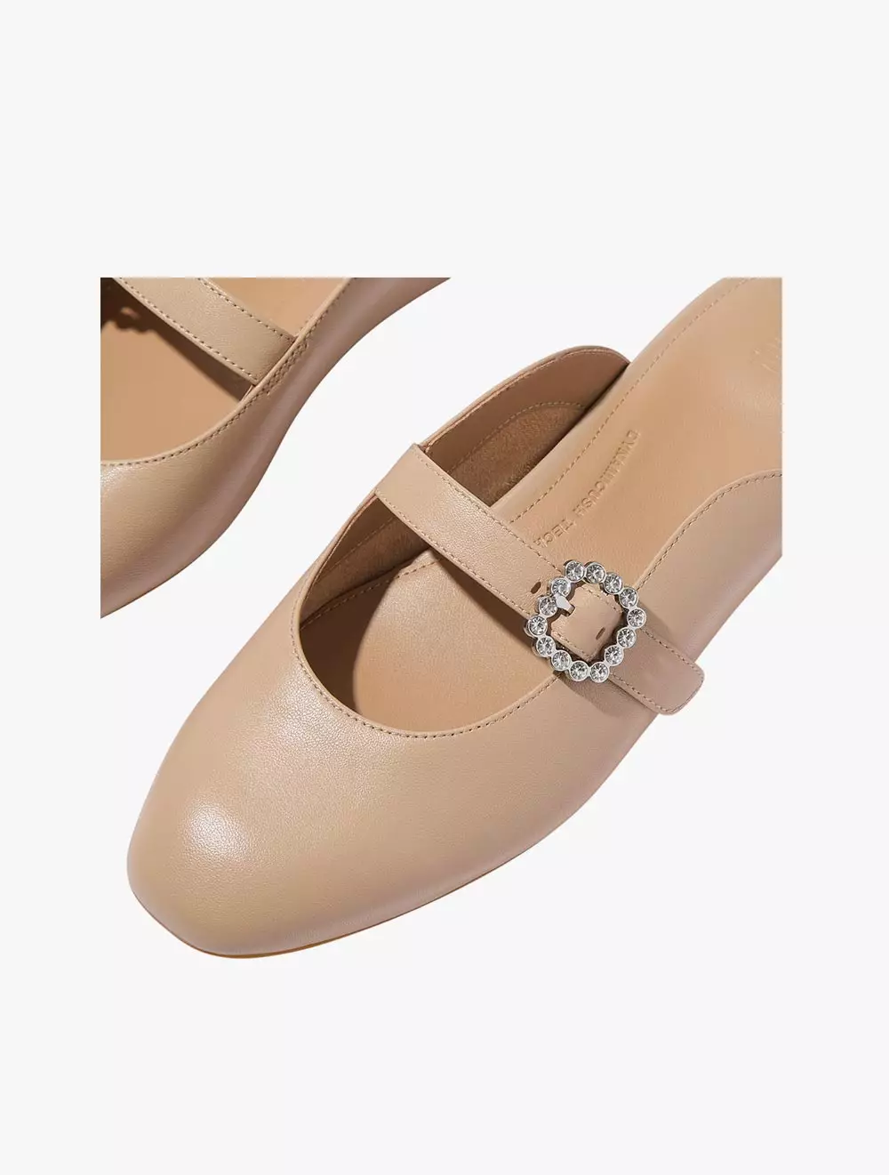 Fitflop Delicato Crystal-Buckle Mary-Jane Mules - Classic Beige