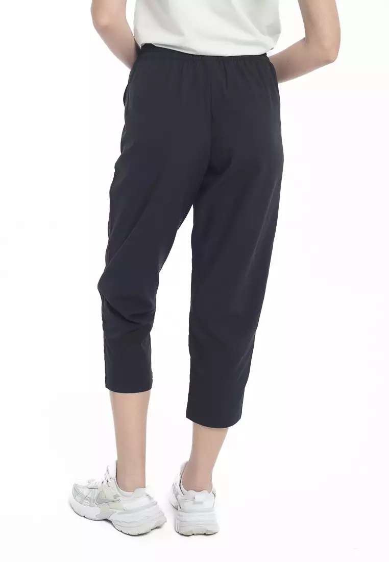 Ladies' Drawstring Pants with Linen Texture