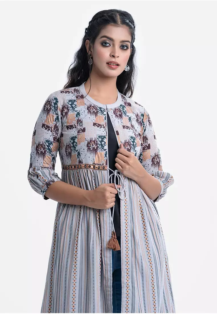 Le Reve 丝网印花长款披肩