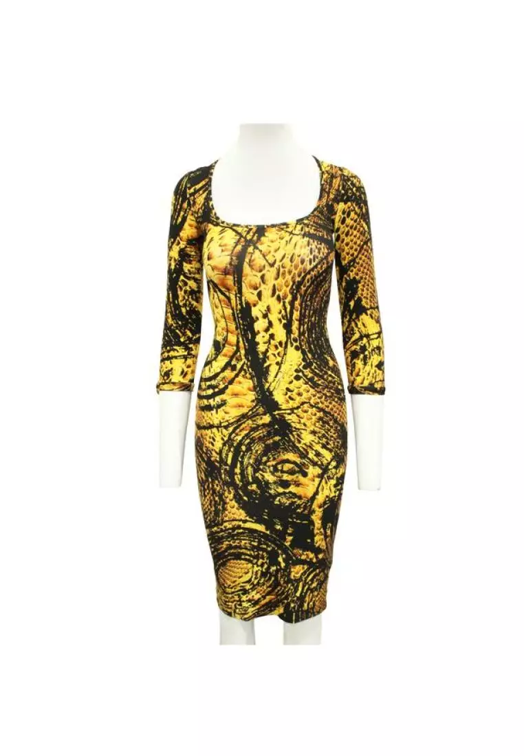 Gold snake print dress on sale