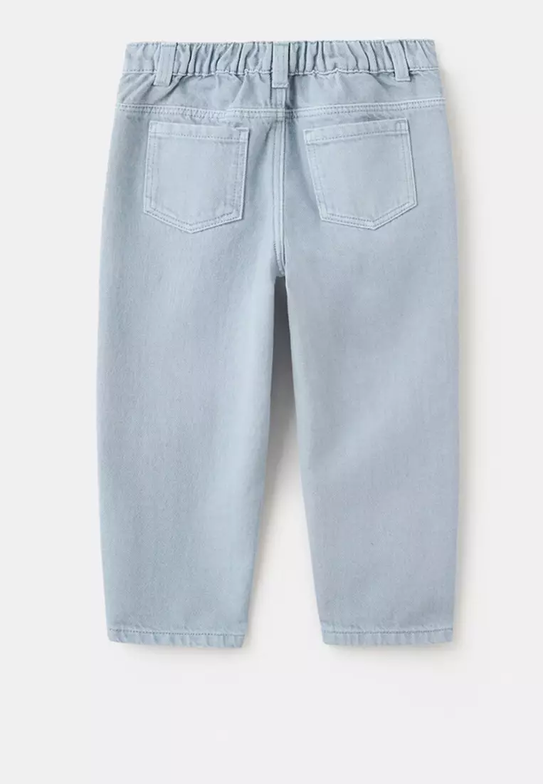 Straight Jeans With Elasticated Waistband