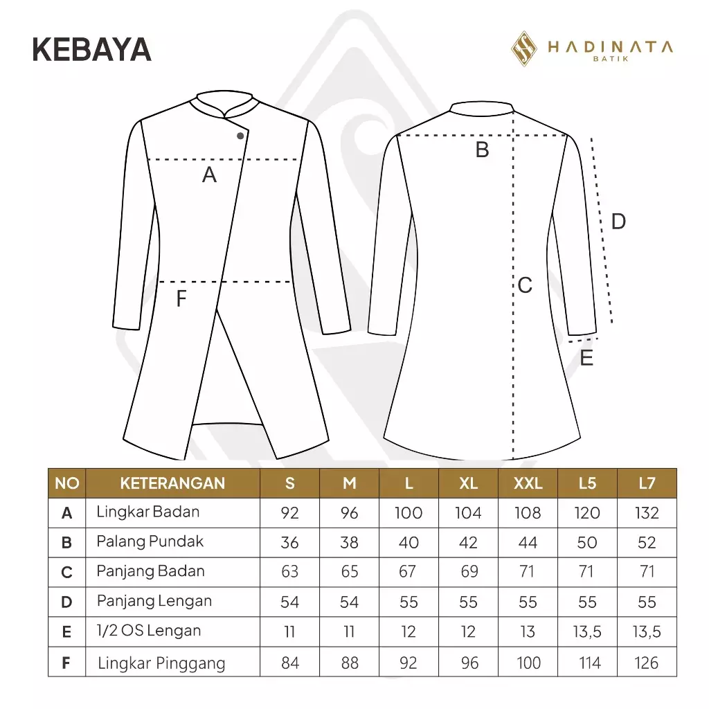 Hadinata Batik Wanita Kebaya Charita Cream