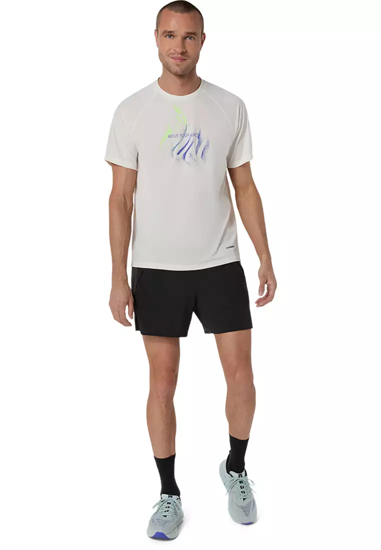 Asics Men Road Graphic SS Top -2011D446.100