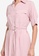 Hopeshow pink Short Sleeve Button Midi Shirt Dress 0607BAAB456962GS_3