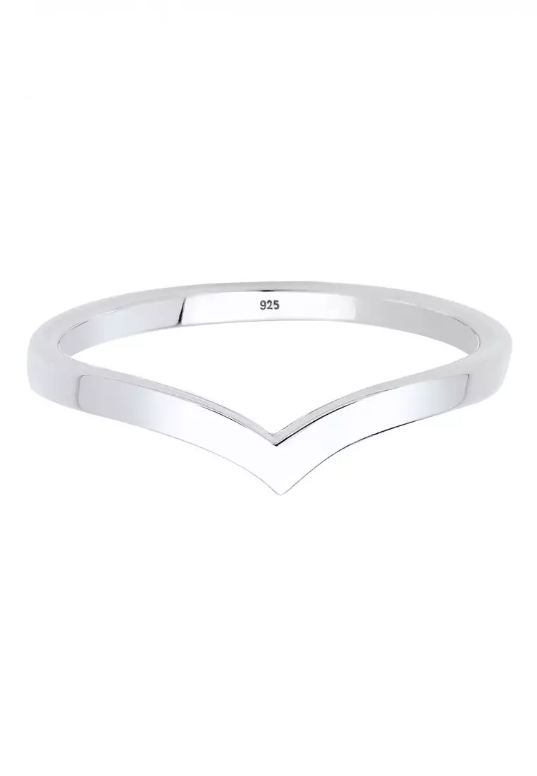 Cincin Perhiasan Perak 925 Wanita V-Shape