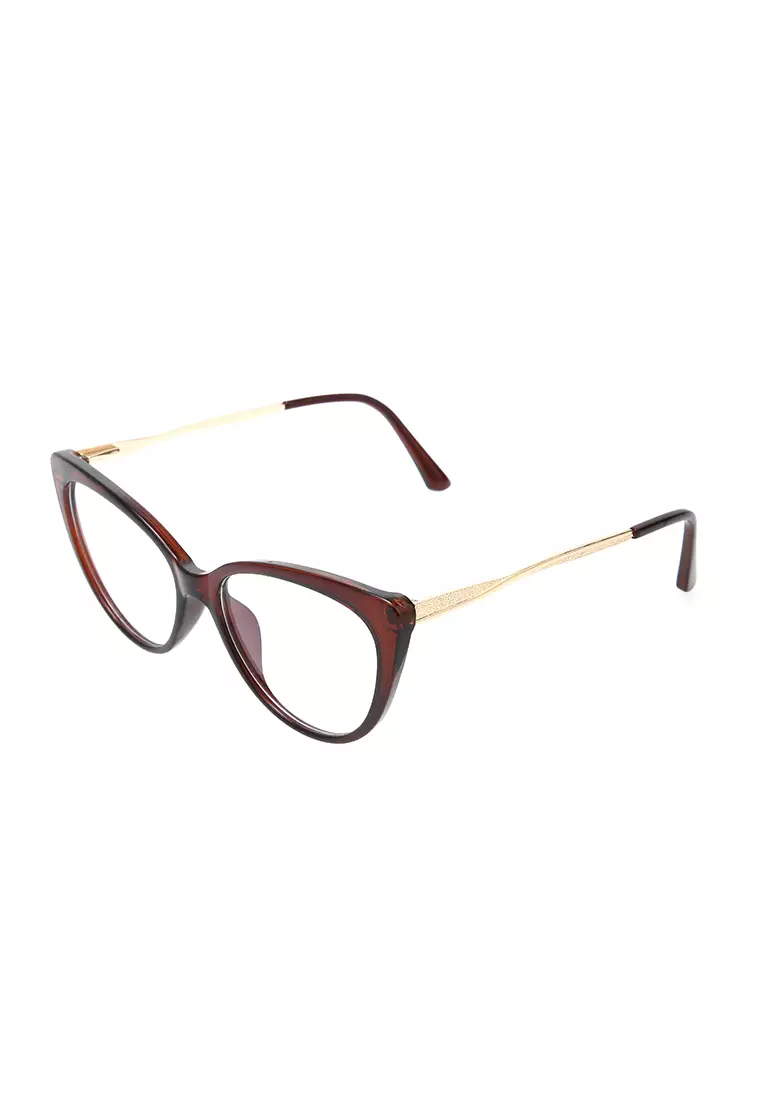Kiano Kacamata Wanita Anti Radiasi Glasess Frame Material Plastic ORIGINAL - Brown