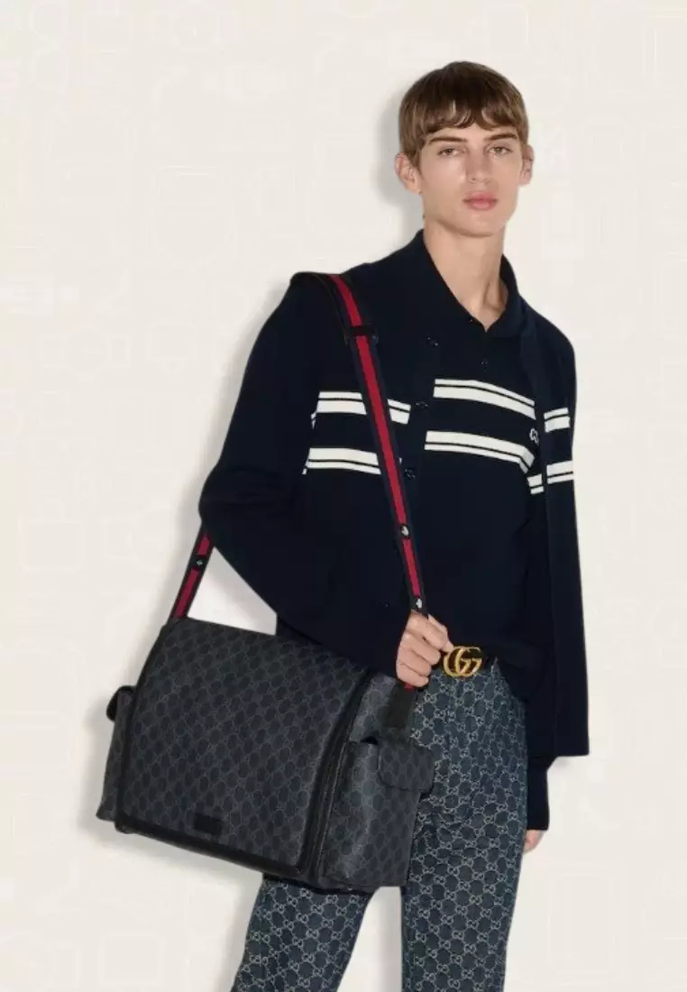Gucci GG Supreme Diaper Bag Black
