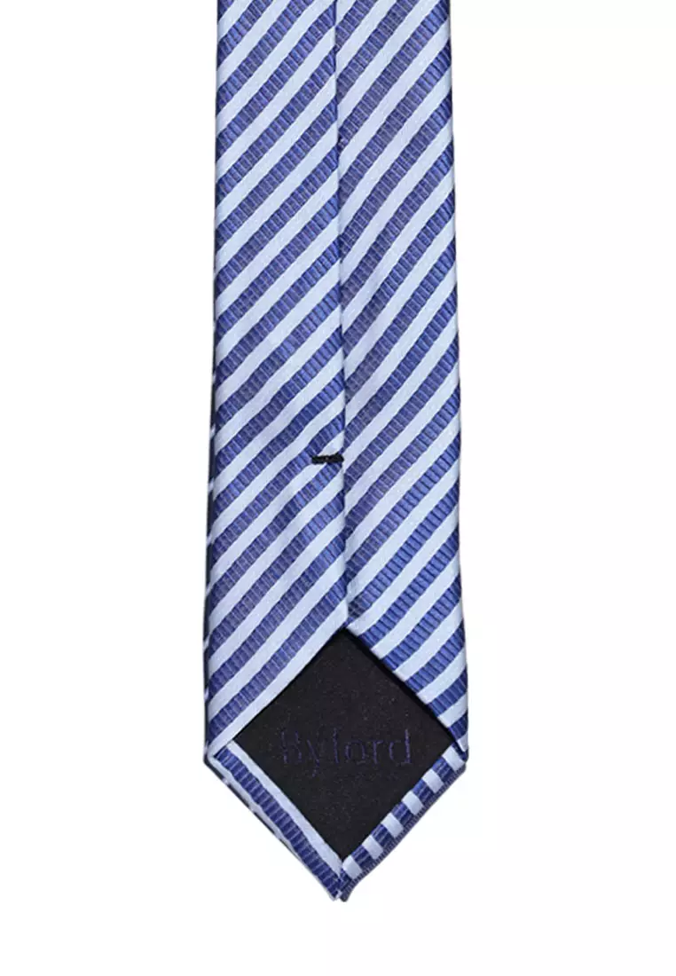 Byford Mens Micro Polyester Neck Tie 6.5 - 3026006B-31LtBlueStripe