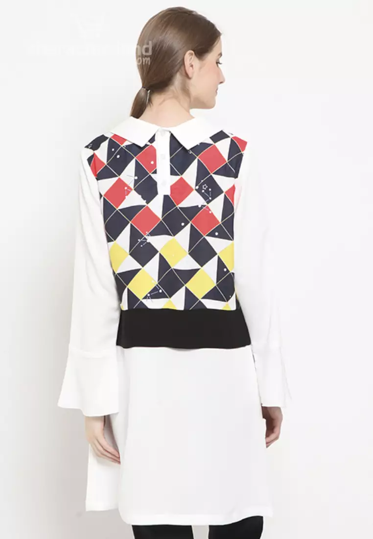 Doraemon Geometric With Vest Pattern Shirt Red