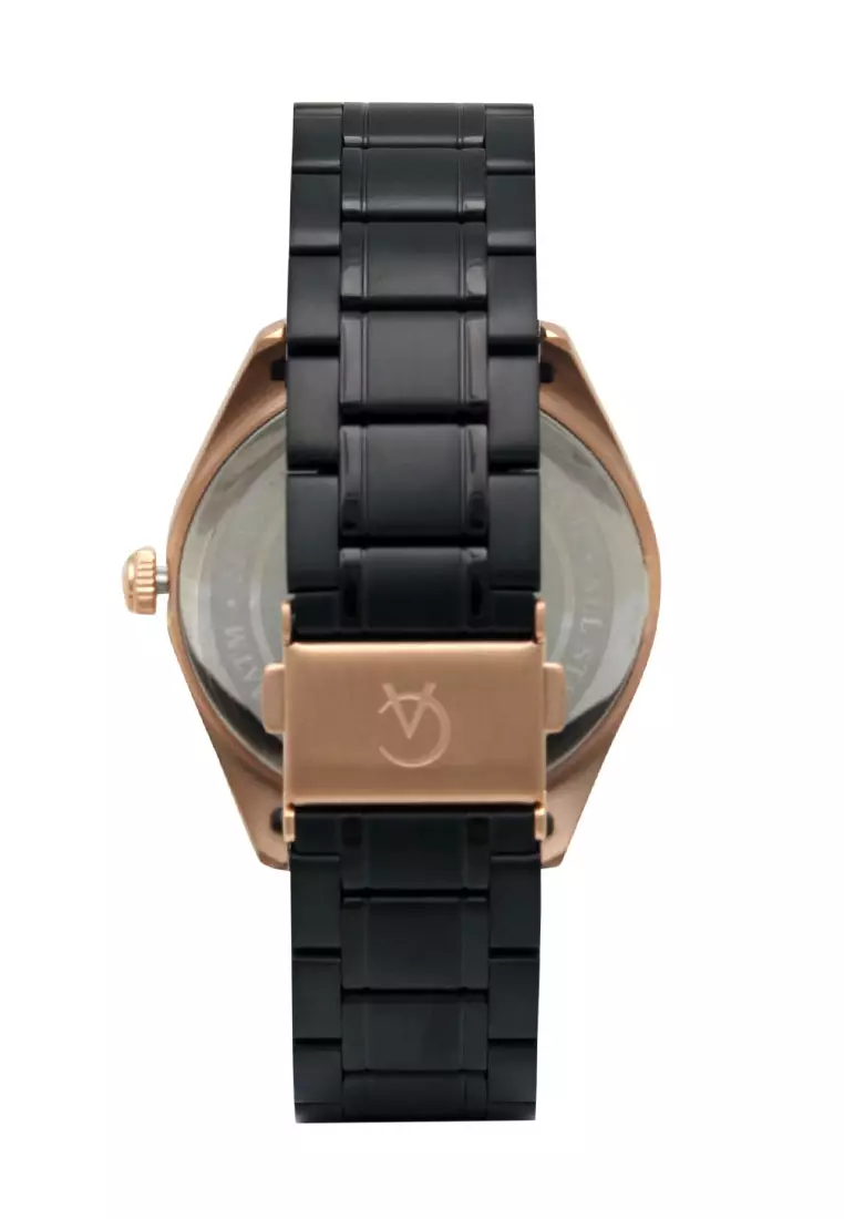 Alexandre Christie Jam Tangan Pria - Black Rosegold - Stainless Steel - 8681 MDBBRBA