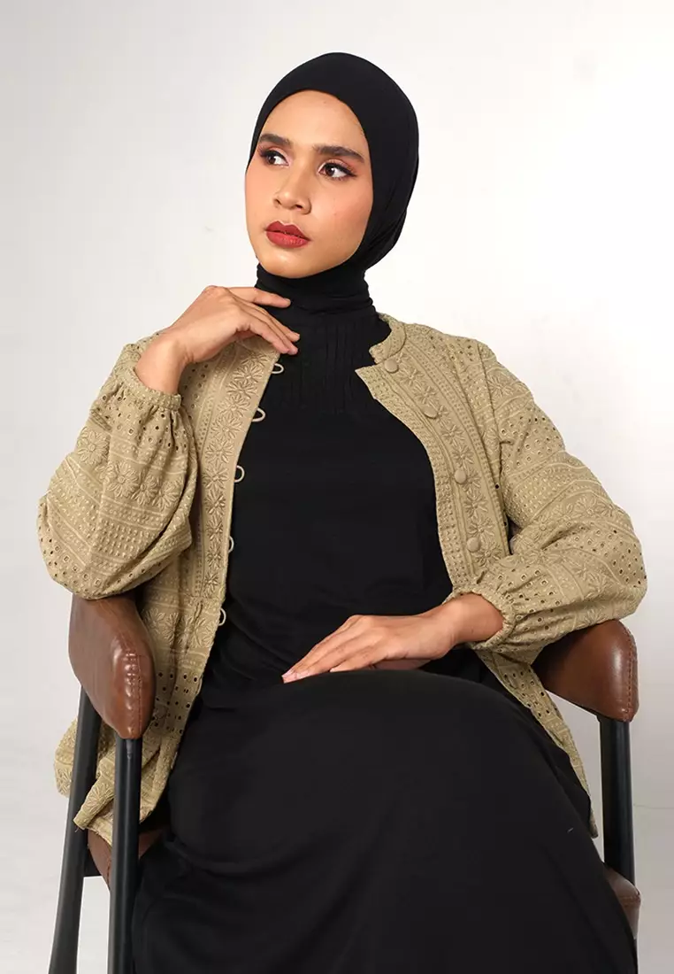 Getta Inner Dress - Sleeveless Black | Inner Gamis