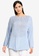 JACQUELINE DE YONG blue Smilla 3/4 Pullover Sweater C90E6AABC88089GS_1