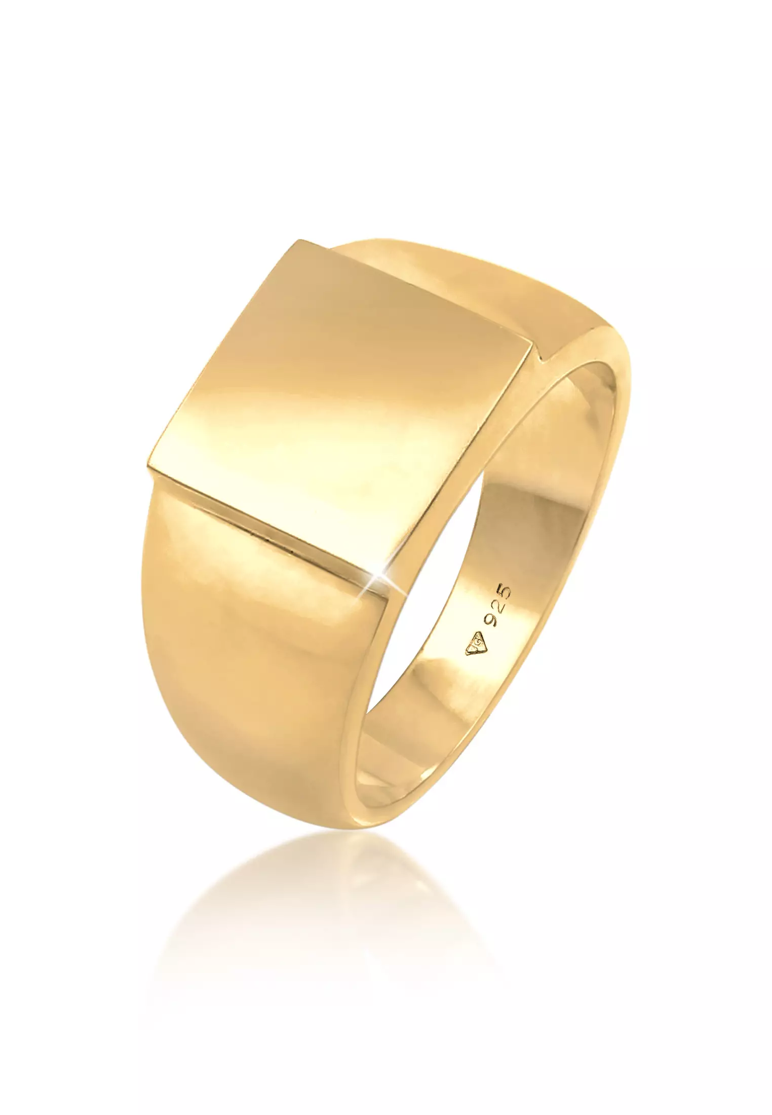 Mens gold 2025 rectangle ring