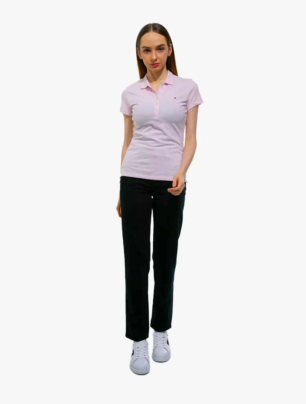 TOMMY HILFIGER - HERITAGE SLIM FIT POLO SHIRT - Pink - pink