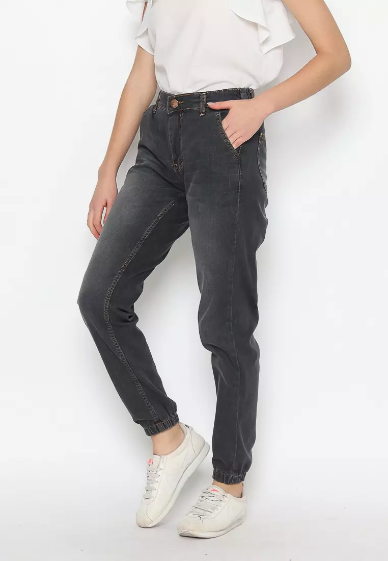 Jogger Jeans Stretch Female Abu Tua 242303