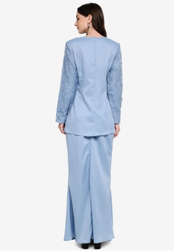 Buy Kurung Moden from peace collections in Blue at Zalora
