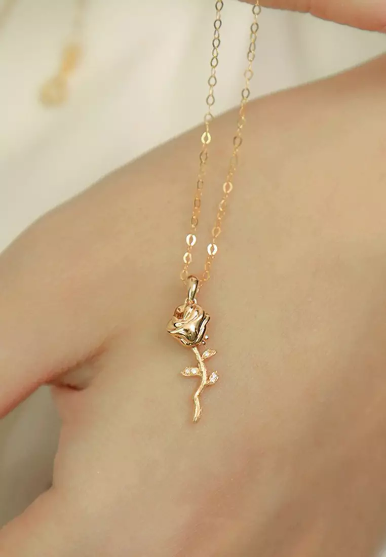 Rose necklace clearance