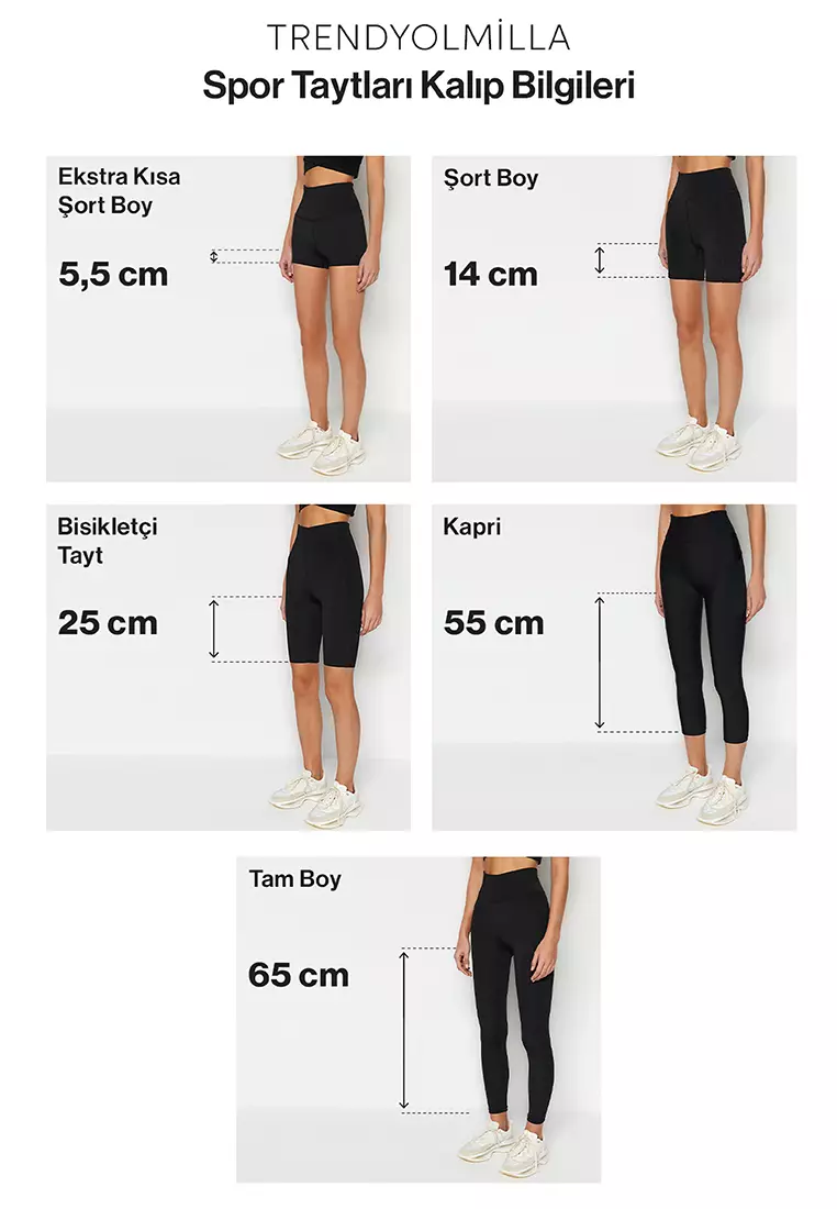 Dark Anthracite Brushed Soft Fabric Füzo Full Length Yoga Knitted Sports Leggings THMAW25TY00009