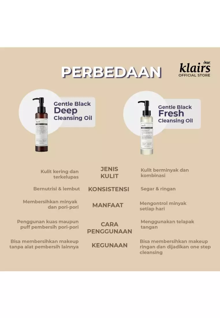 Dear Klairs Gentle Black Deep Cleansing Oil 150ml