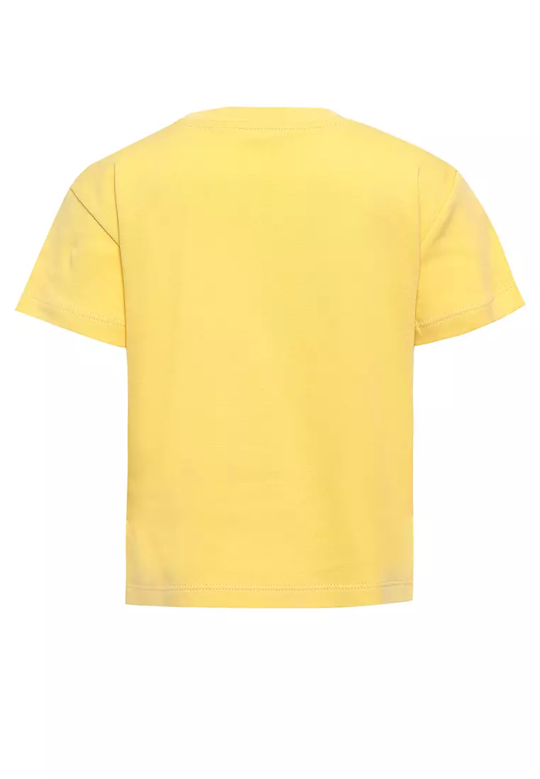 Qna Girl Skyline T-shirt Pendek Anak Lemon