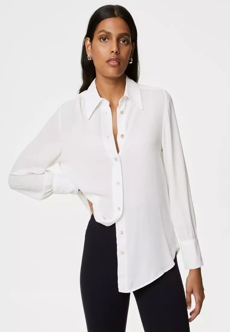 Marks and spencer 2025 womens long sleeve shirts