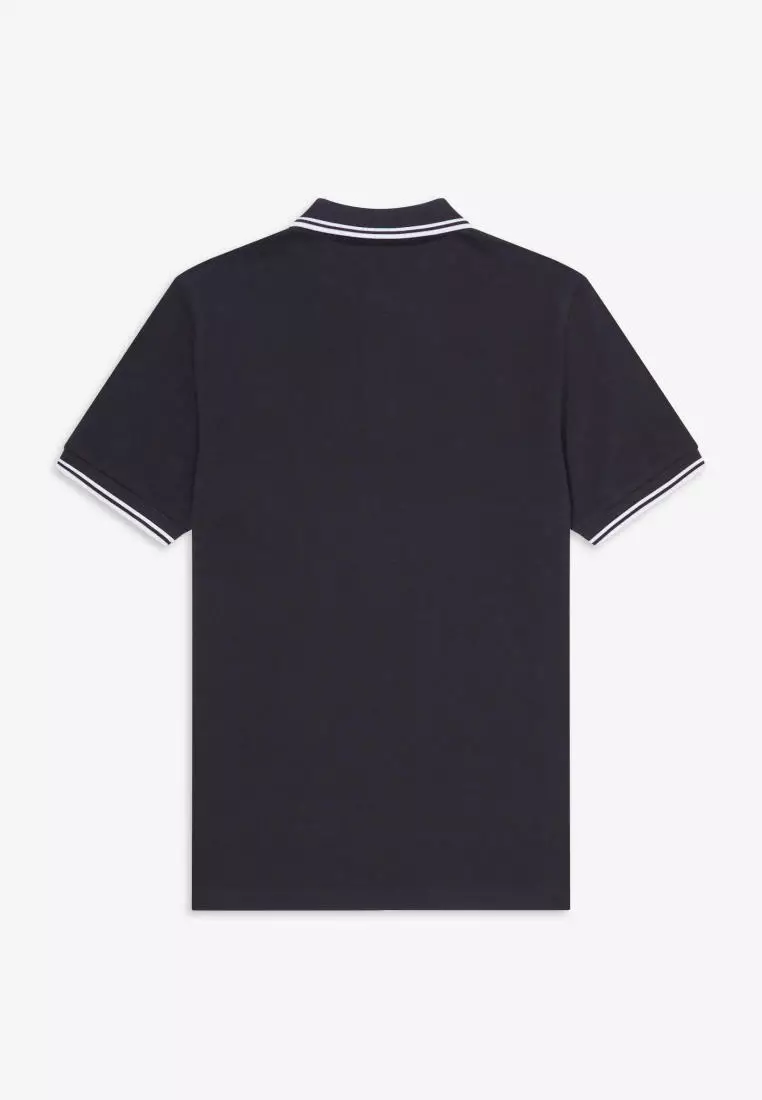Fred Perry M3600 Twin Tipped Fred Perry Shirt (Navy / White / White)