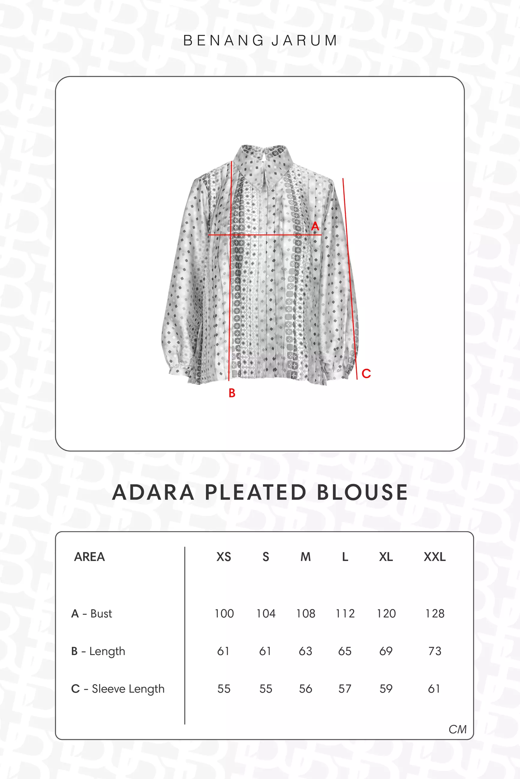 Benang Jarum - Adara Pleated Blouse - Multicolor