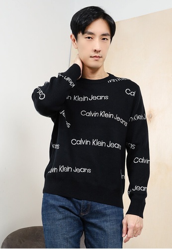 Calvin Klein black Logo Sweater - Calvin Klein Jeans Apparel 4D740AA432D296GS_1
