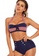 LYCKA blue LAX3034-European Style Lady Two-Piece Swimsuit-Blue 7E337US4A69F01GS_2
