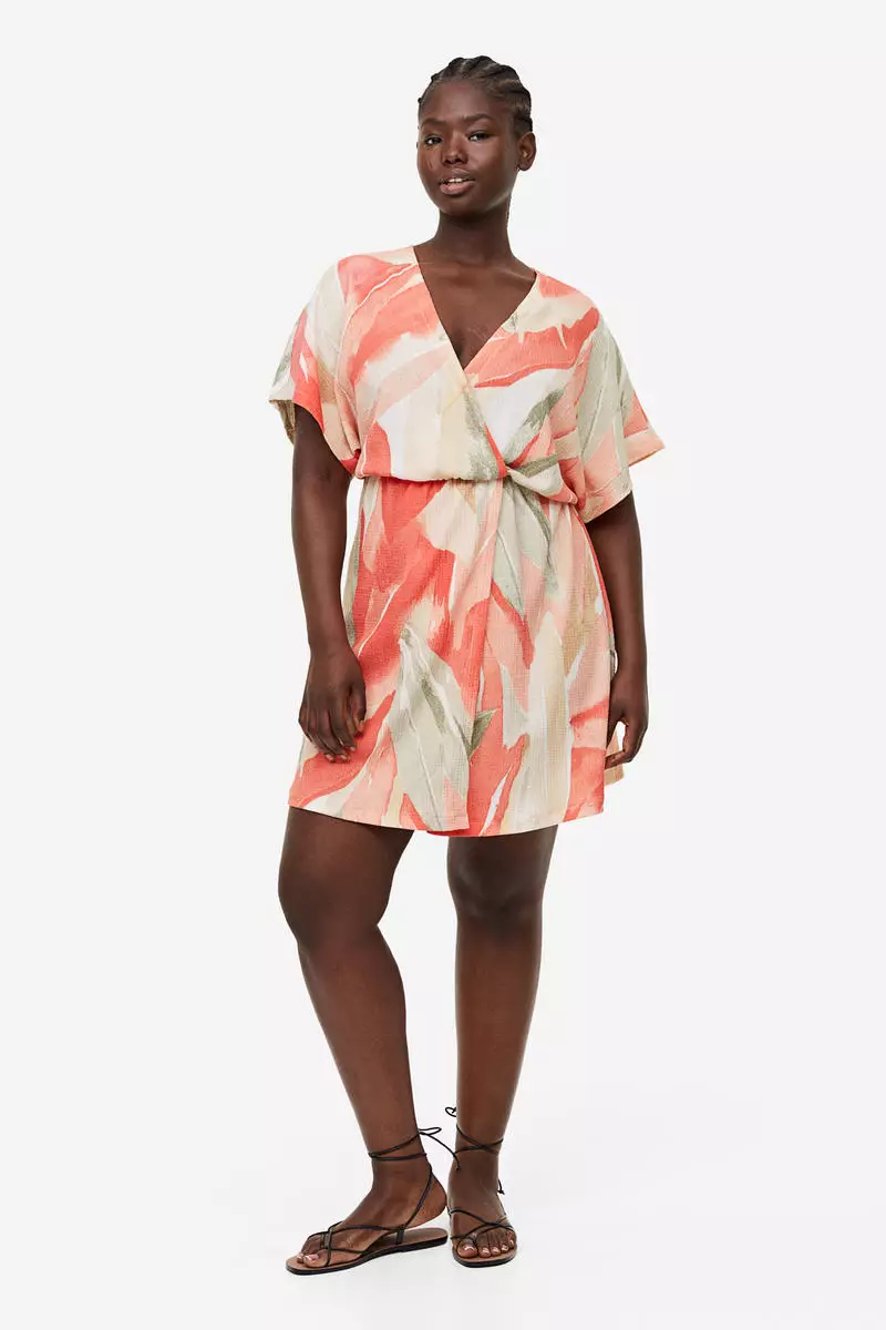 Floral wrap 2025 dress h&m