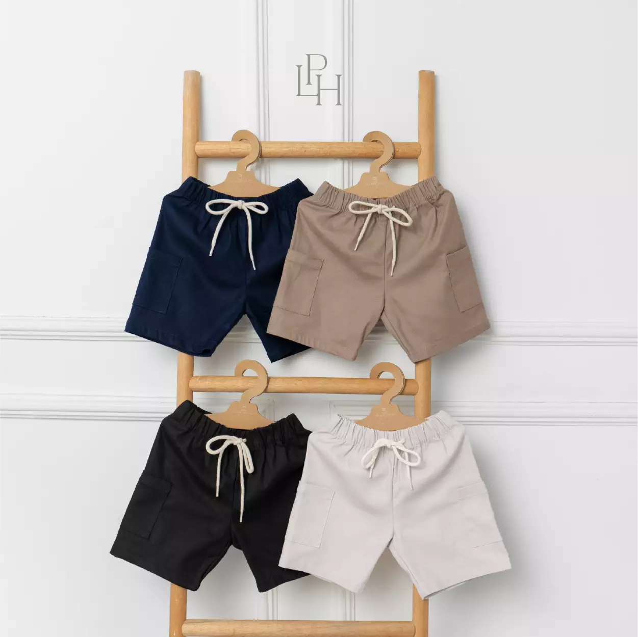Little Palmerhaus - Leo Cotton Shorts 2.0 (Celana Pendek Anak) Taupe Brown