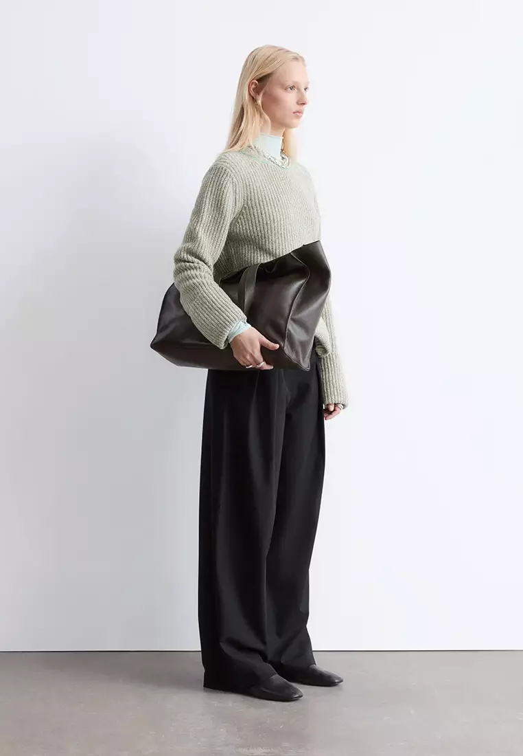 Wool-Blend Tailored Trousers