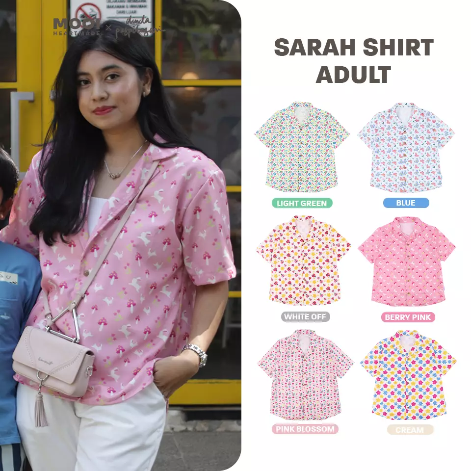 Mooi X Dinda Puspitasari Kemeja Dewasa Sarah Shirt Adult - Blue