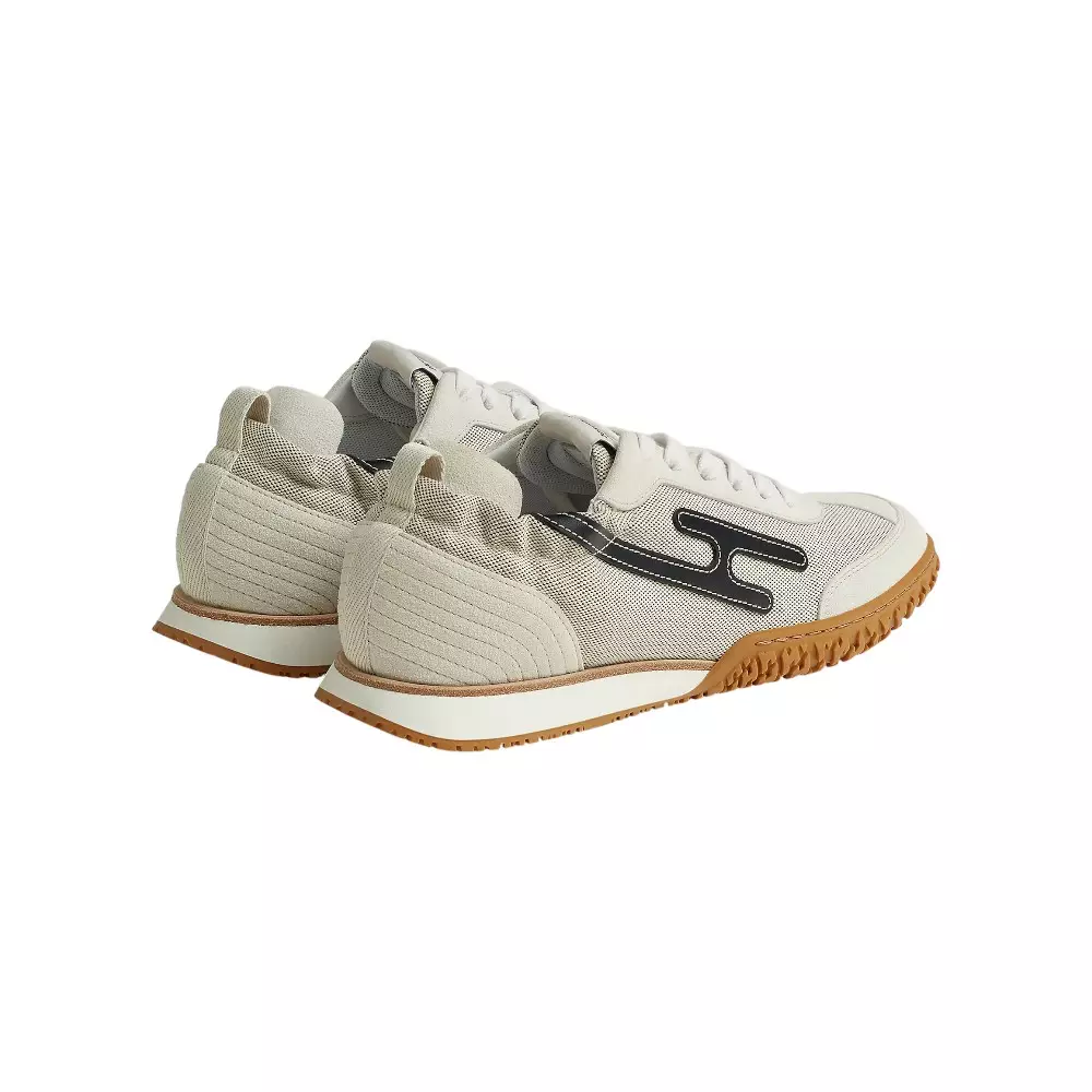 Jet Sneakers Canvas and Suede Goatskin Leather Multicolor Prunoir