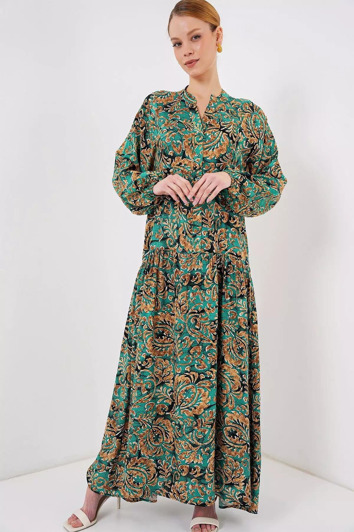 Patterned Modest Dress