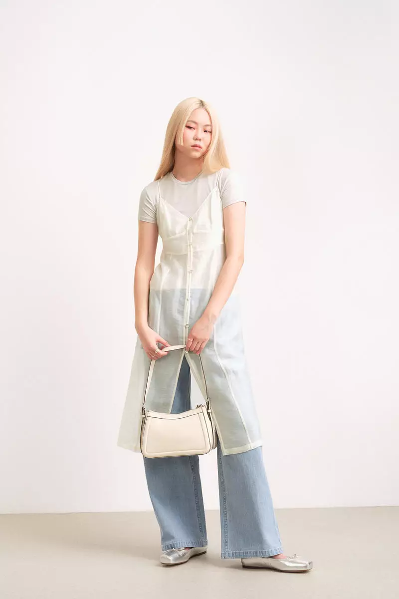 Lyocell-blend strappy dress
