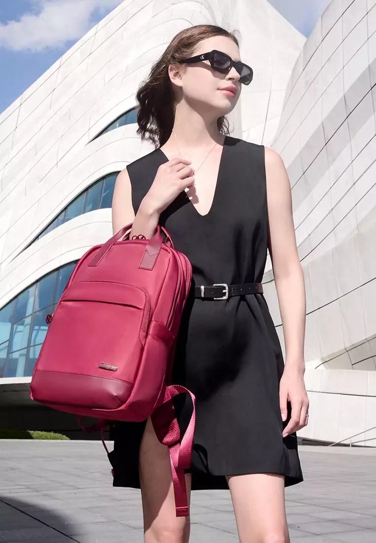 Nylon Lightweight College Bag 15.6 Inch Laptop Compartmen Travel Backpack For Women