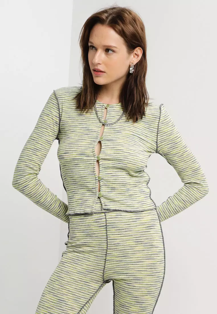TOPSHOP Topshop space dye button cardigan 2024 Buy TOPSHOP