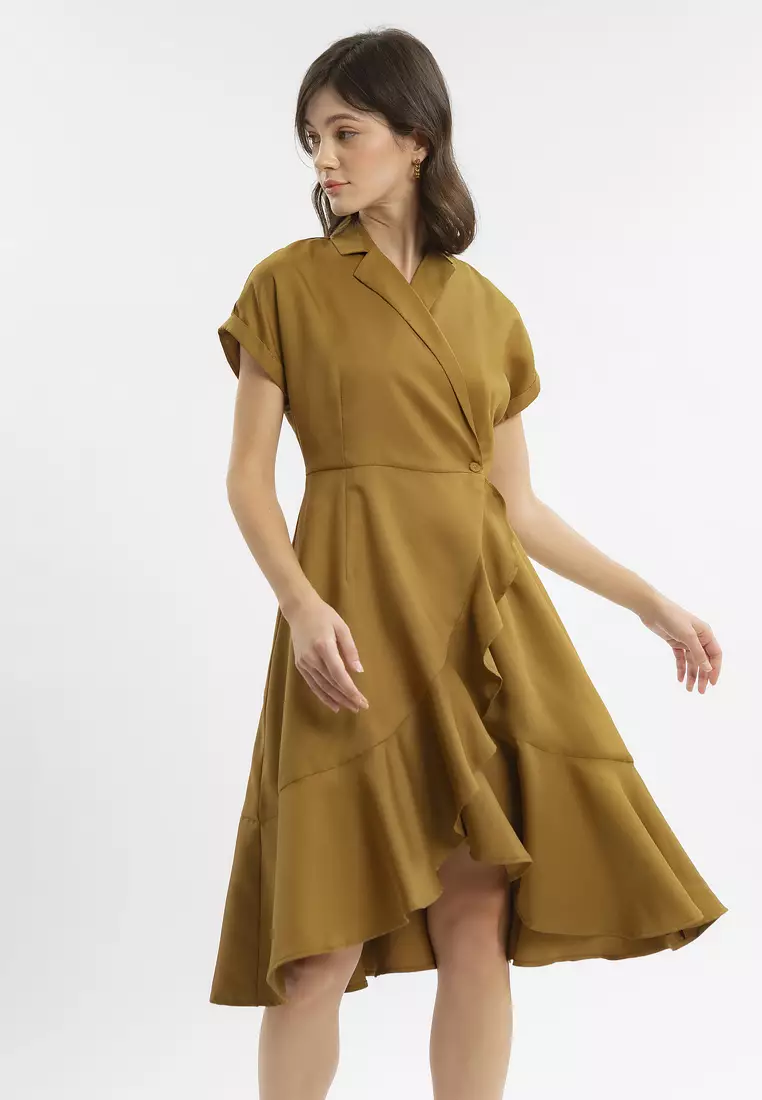 Minimal Princess Dress Deep Mustard