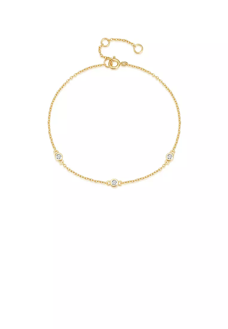Buy Glamorousky 925 Sterling Silver Plated Gold Simple Fashion