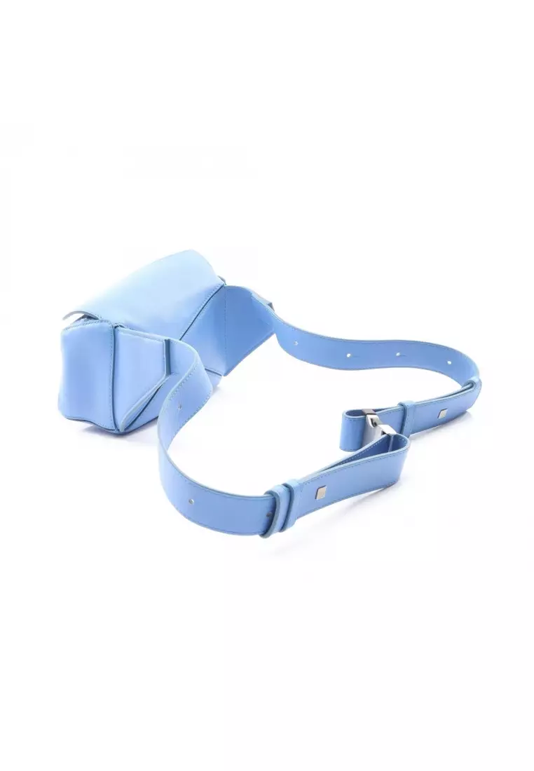 Pre-Loved LOEWE puzzle bum bag mini body bag leather blue