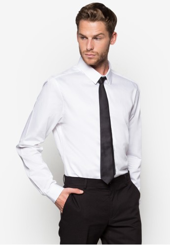 Premiumesprit sg White Long Sleeve Smart Shirt, 服飾, 素色襯衫